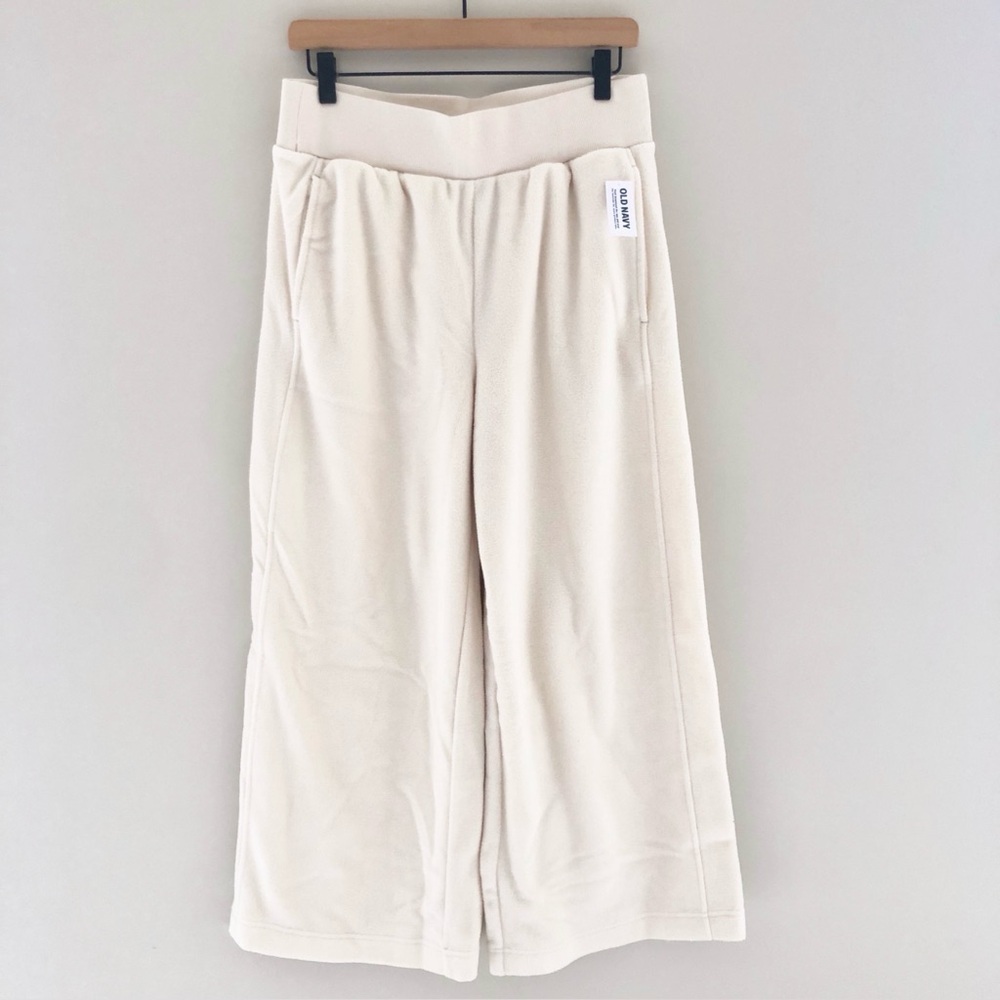 Old Navy Petite Medium Microfleece Wide Leg Sweatpants